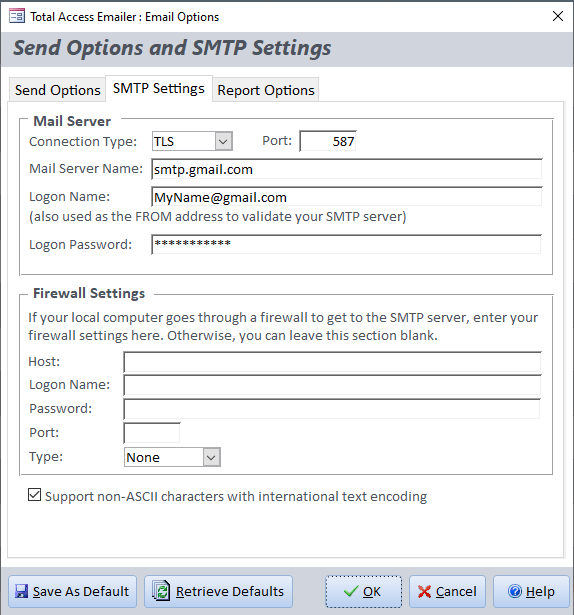Using smtp.gmail.com with TLS