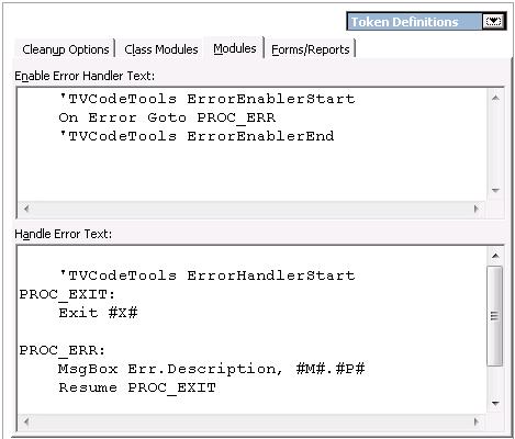 Error Handling Standards for Procedures in New Modules in Total Visual CodeTools for VB6 and VBA/Office