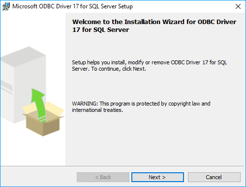 Microsoft ODBC Driver 17 for SQL Server 2017 Setup Program