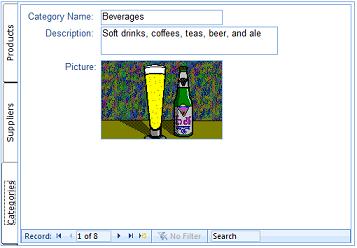 Example of using vertical tabs on the left side