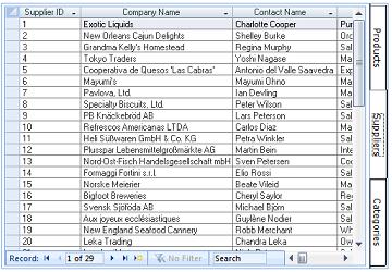 Example of using vertical tabs on the right side