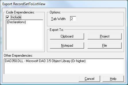 Choose how to Insert the Source Code into your VBA/VB6 project