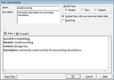 Add Your Own Class or Module to the VBA/VB6 Source Code Library Repository