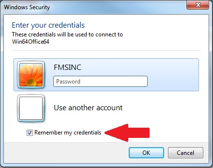 Remote Desktop Windows Security Login