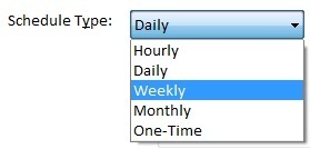 Set the Schedule Type to Automate your Microsoft Access database chores