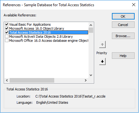 Library Reference for Statistical Analysis in Microsoft Access VBA
