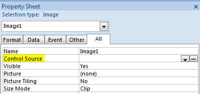 Image Control with ControlSource property