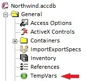 Microsoft Access TempVars Defined and Used Across the Entire Database
