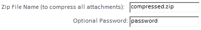 Compress all your email attachments into a zip file with password