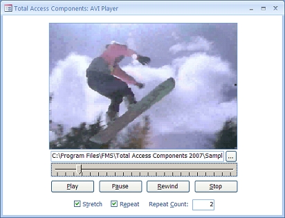 AVI File Player in Microsoft Access