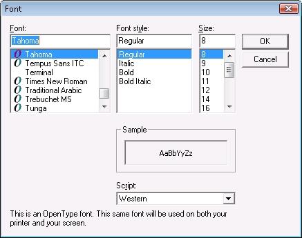 Add Font Selector Windows Common Dialog to Microsoft Access