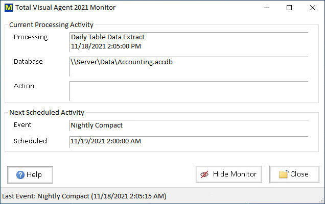 Total Visual Agent 2021 Monitor Form Enhancements