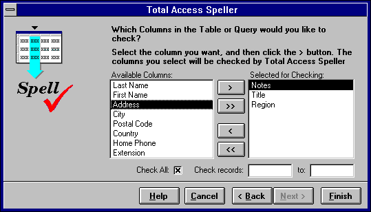 Total Access Speller Spell Check Wizard