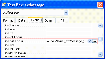 Text Box: txtMessage