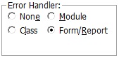 Procedure Error Handling