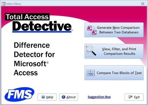 Microsoft Access Database Comparison for What Changed