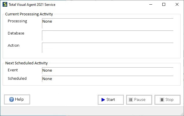 Watch the tasks of Total Visual Agent when it runs as a Windows Service