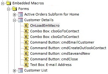 Microsoft Access Embedded Macros by Object and Control Event