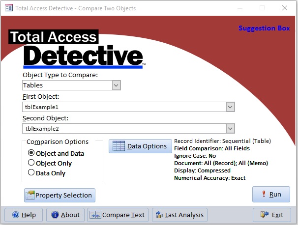Compare Two Microsoft Access Objects for Differences