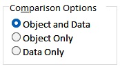 Compare Microsoft Access query design properties, data, or both