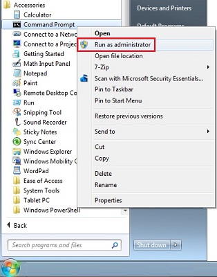 Command Prompt Run as Administrator