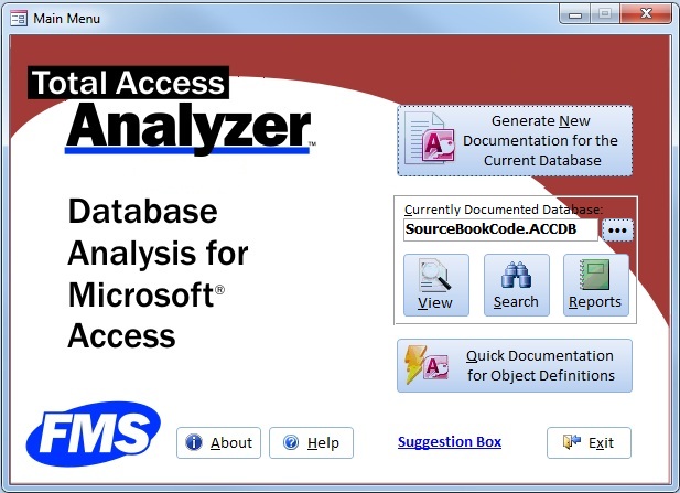 Microsoft Access Documentation Database Analysis And Best Practices With Total Access Analyzer