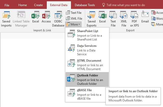 Microsoft Access Link to Outlook