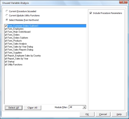 Unused variable analysis for VBA and VB6