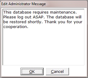 Administrator Message