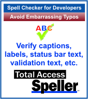 Common spelling errors on Microsoft Access forms and reports