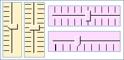 Slider bars can be vertical or horizontal with tick marks on none, one or both sides