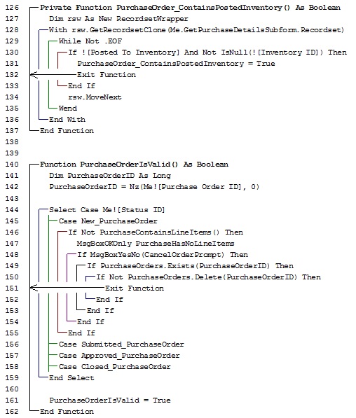 Module brackets with Exit Function