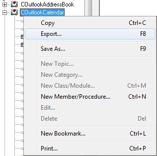 Export the selected code to the clipboard or your project