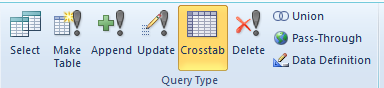 Microsoft Access Crosstab Query Type