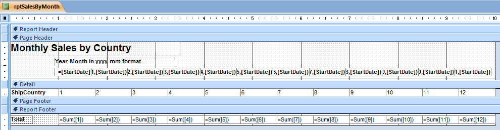 Report Using the Crosstab as its Recordsource