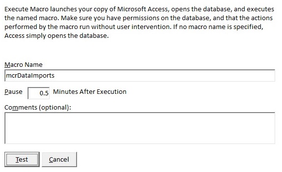 Run a Microsoft Access Macro on a Schedule