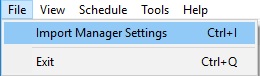 File, Import Total Visual Agent Manager Settings