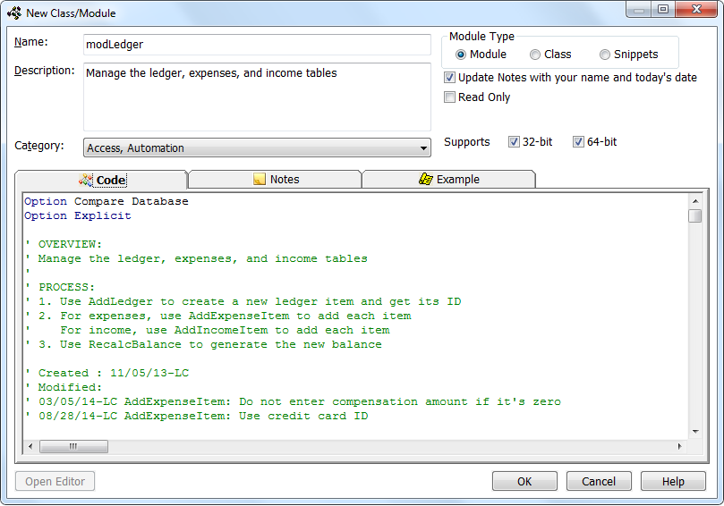 Add Your Own Class or Module to the VBA/VB6 Source Code Library Repository