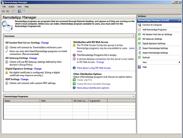 Windows Server 2008 R2 Terminal Server RemoteApp for Microsoft Access Database Applications