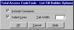 List Fill Options