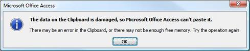 Clipboard is damaged