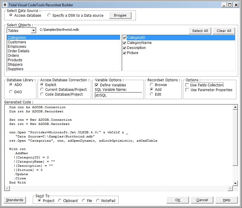 vb6 sql server connection string