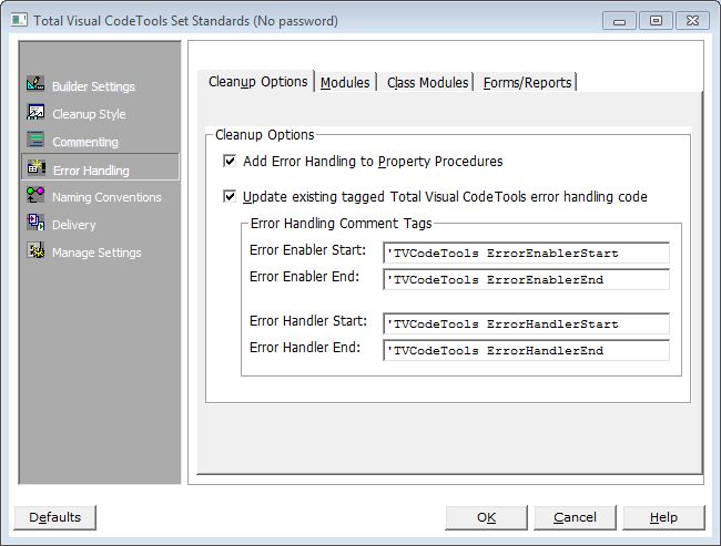 Error Handling Standards in Total Visual CodeTools for VB6 and VBA/Office