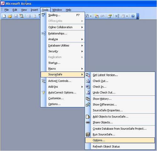 Microsoft Access 2003 and Microsoft Visual Source Safe