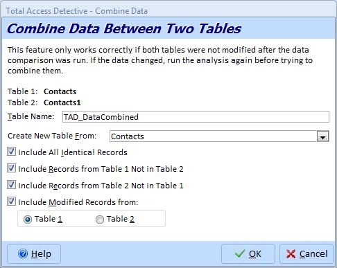 Options for merging data from two Microsoft Access tables into a new table