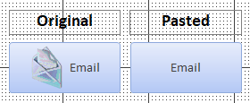 Microsoft Access Form Command Button Picture lost with copy and paste