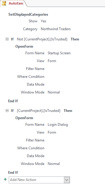 Microsoft Access Maco Design