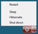 Remote Desktop Shutdown Options Menu