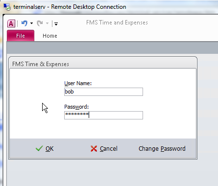 Microsoft Access Application with RemoteApp in Terminal Services