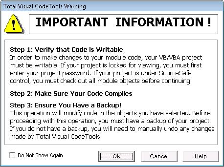 Code Cleanup Warning